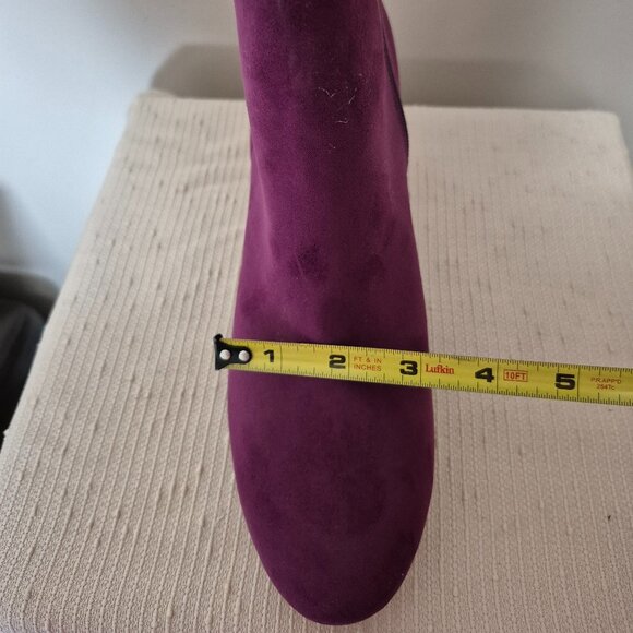 Purple Faux Suede Booties - Picture 12 of 12